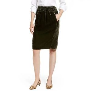 J Crew velvet skirt
